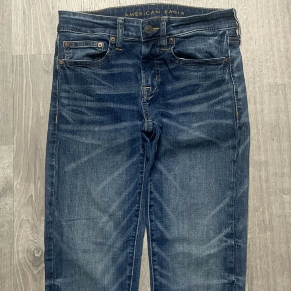 Women's American Eagle Next Level Flex Skinny Denim Jeans‎ Medium Wash 28x30 - Picture 3 of 10